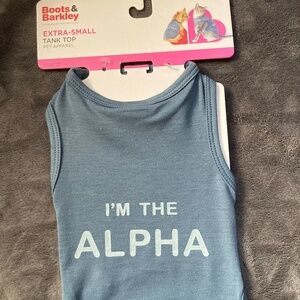 "I'm the Alpha" dog shirt, XS (up to 10 lbs), NEW